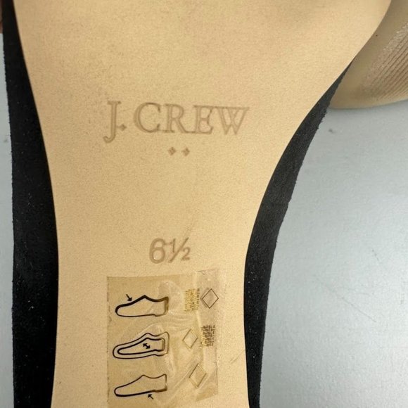 J. Crew Factory Crystal Bow Kitten Heels in Black - Picture 5 of 6